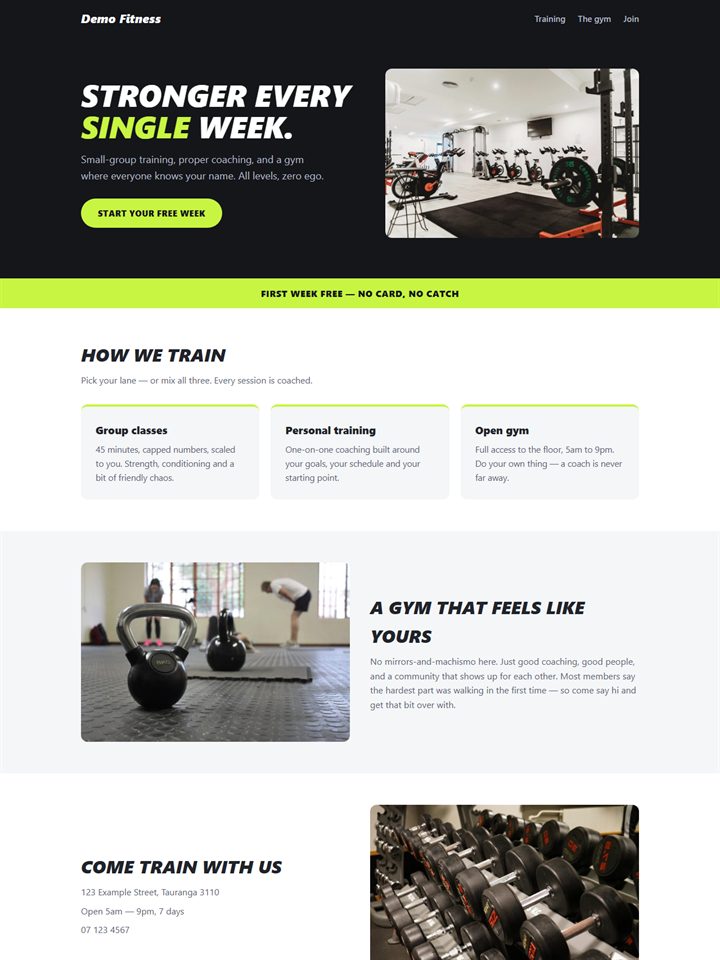 The Fitness Kit - site preview