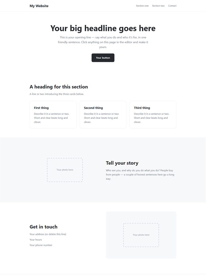 The Blank Kit - site preview