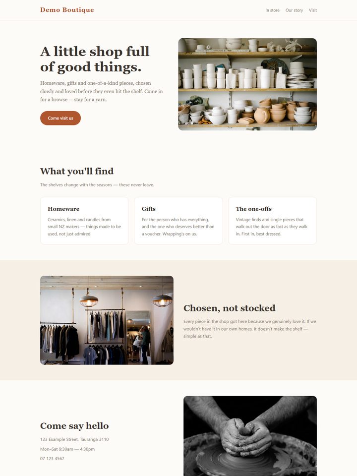 The Shop Kit - site preview